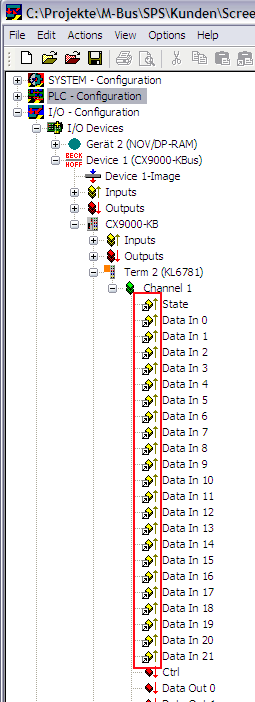 KL6781 - Linking to the System Manager 3: