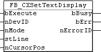 FB_CXSetTextDisplay 1: