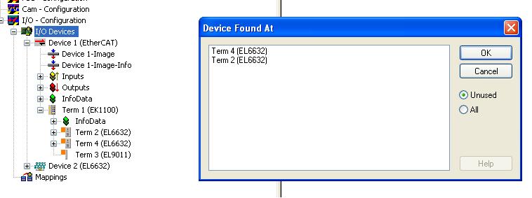 Integration of the TwinCAT PROFINET controller protocol via an EL663x interface 1: