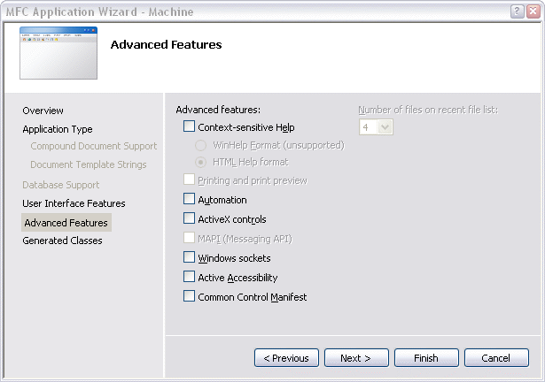 Example: machine with Microsoft Visual C++ .NET 3: