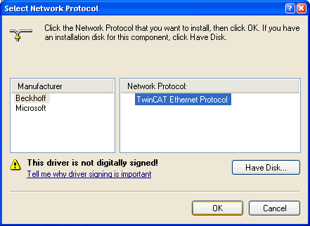 TwinCAT Ethernet Driver - Installation 11: