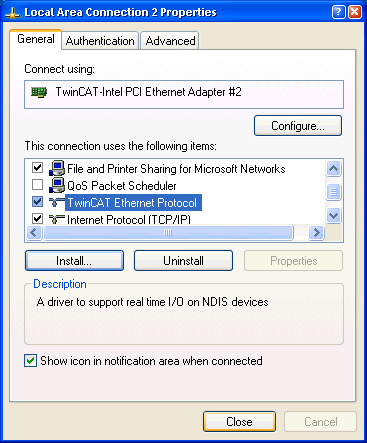TwinCAT Ethernet Driver - Installation 12: