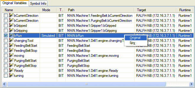 Simulation Symbols Configuration View 2: