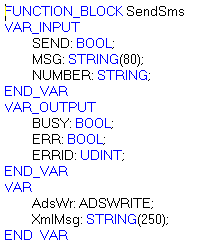 SMS Function Block in ST 2: