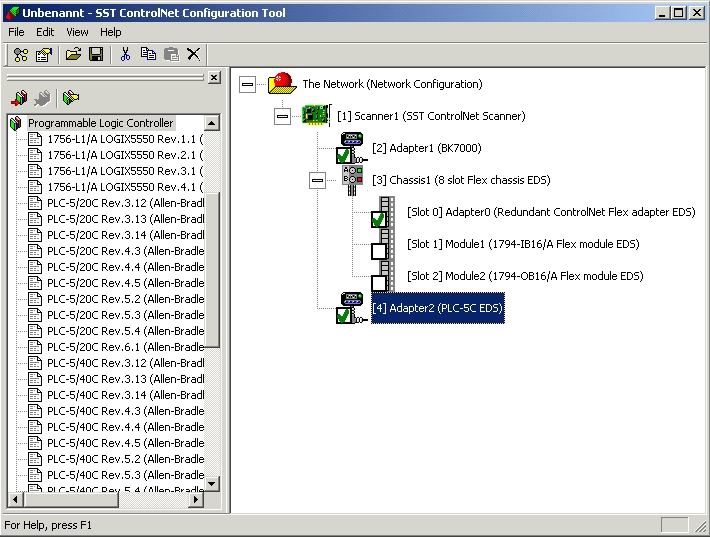 PLC 5 Configuration 1: