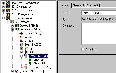 Terminal Configuration 1: