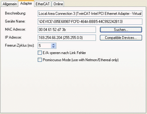 EtherCAT(Direct Mode) "Online" tab: 2: