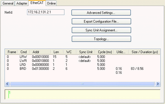 EtherCAT(Direct Mode) "Online" tab: 3: