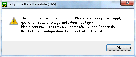 Firmware update for the Beckhoff P24Vxxxx UPS 4: