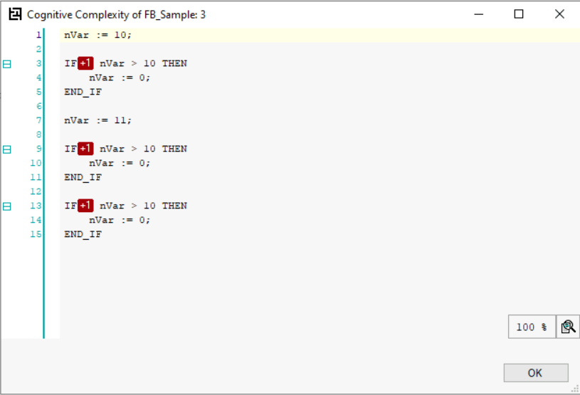 Command 'Show cognitive complexity for current editor' 3: