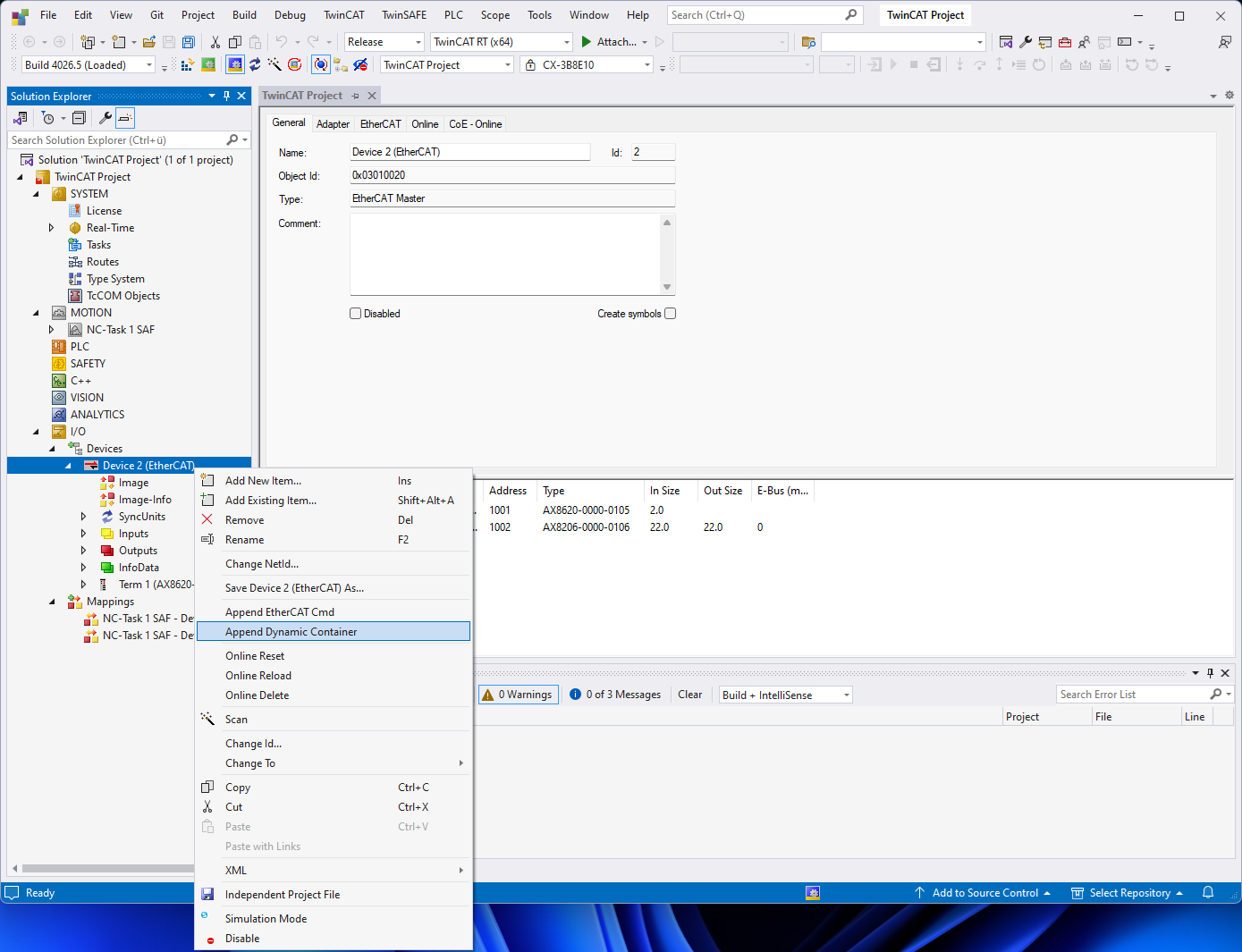 TwinCAT 3 Bode Plot - first steps 4: