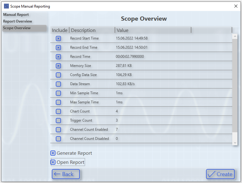 Scope Manual Report Wizard 5: