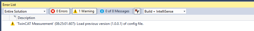 Using old configuration files 1: