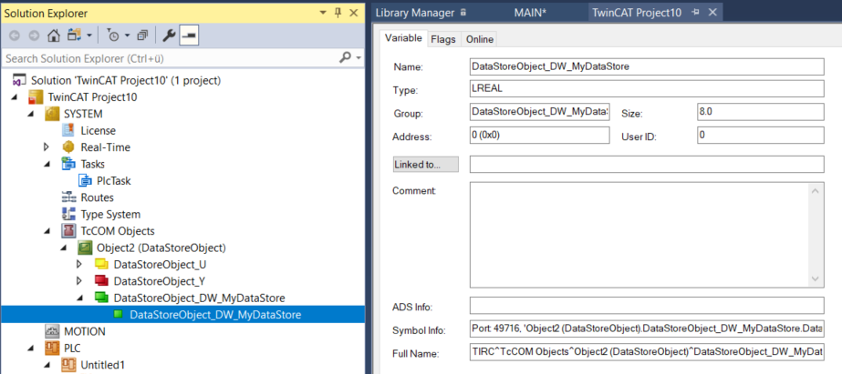 Shared memory between TcCOM instances 2: