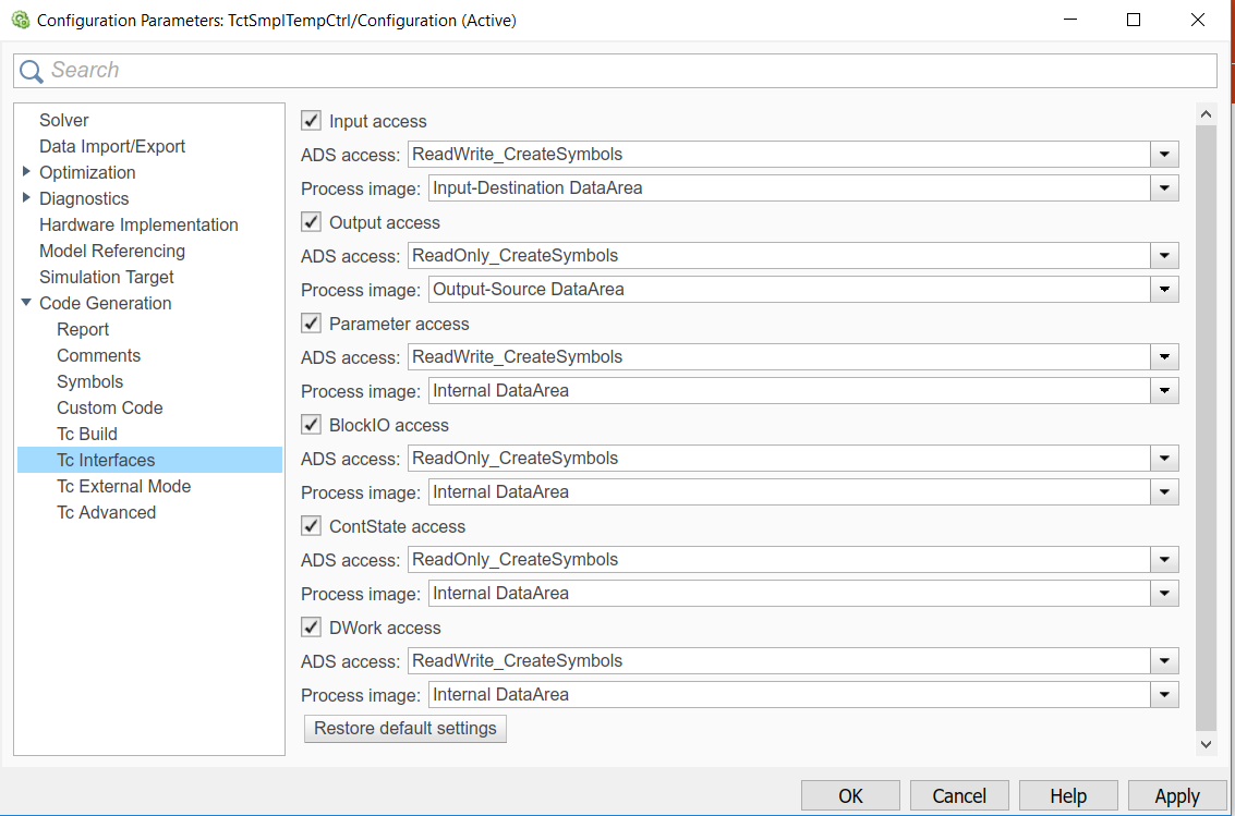 Data exchange (Tc Interfaces) 1: