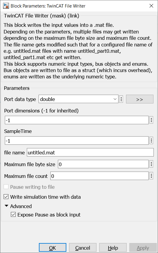 TwinCAT File Writer 1: