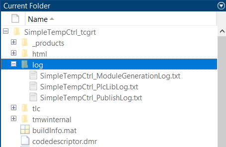Overview of automatically generated files 5:
