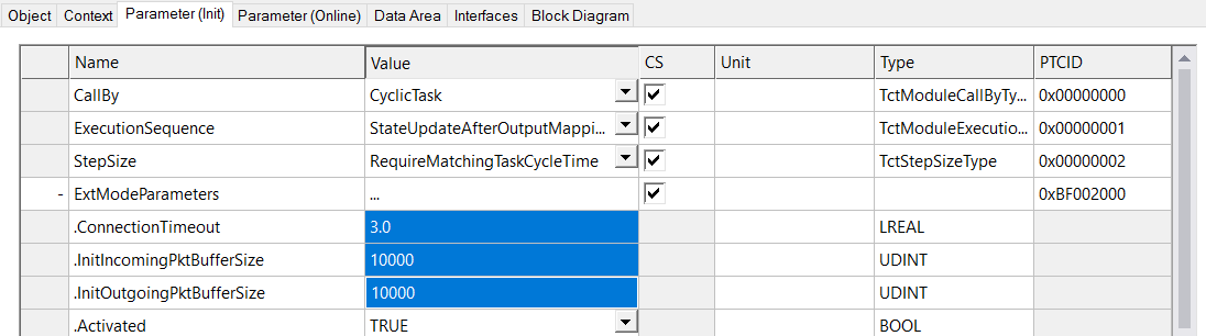 External mode (Tc External Mode) 5: