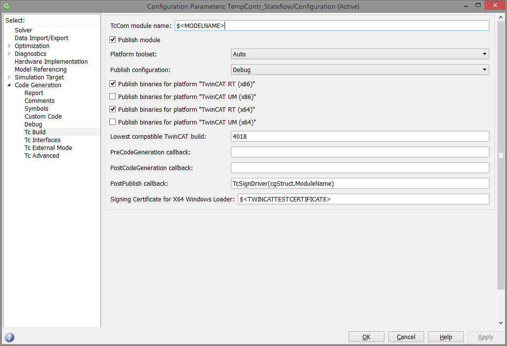 Module generation (Tc Build) 1: