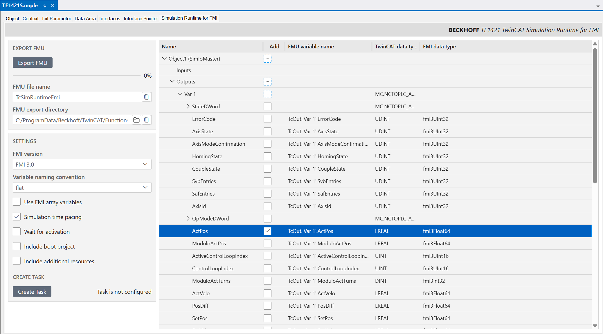 Configuring runtime 1: