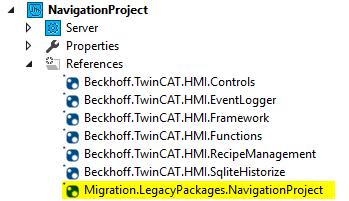 Support for TwinCAT HMI packages 4: