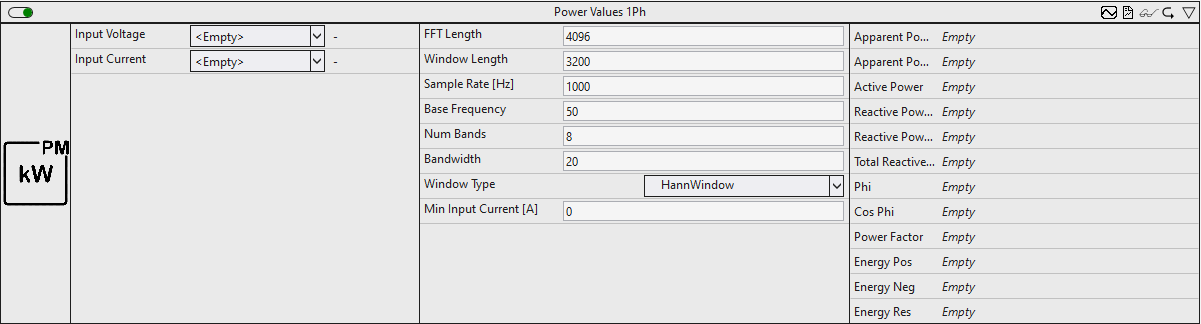 Power Values 1Ph 1: