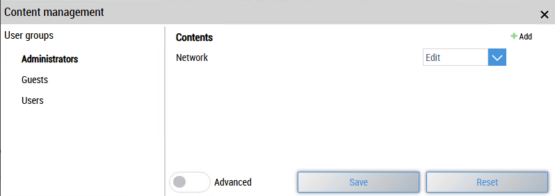 Management of the content pages 3: