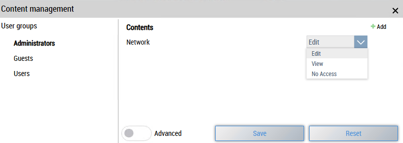 Management of the content pages 4: