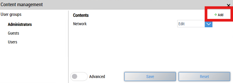 Management of the content pages 5: