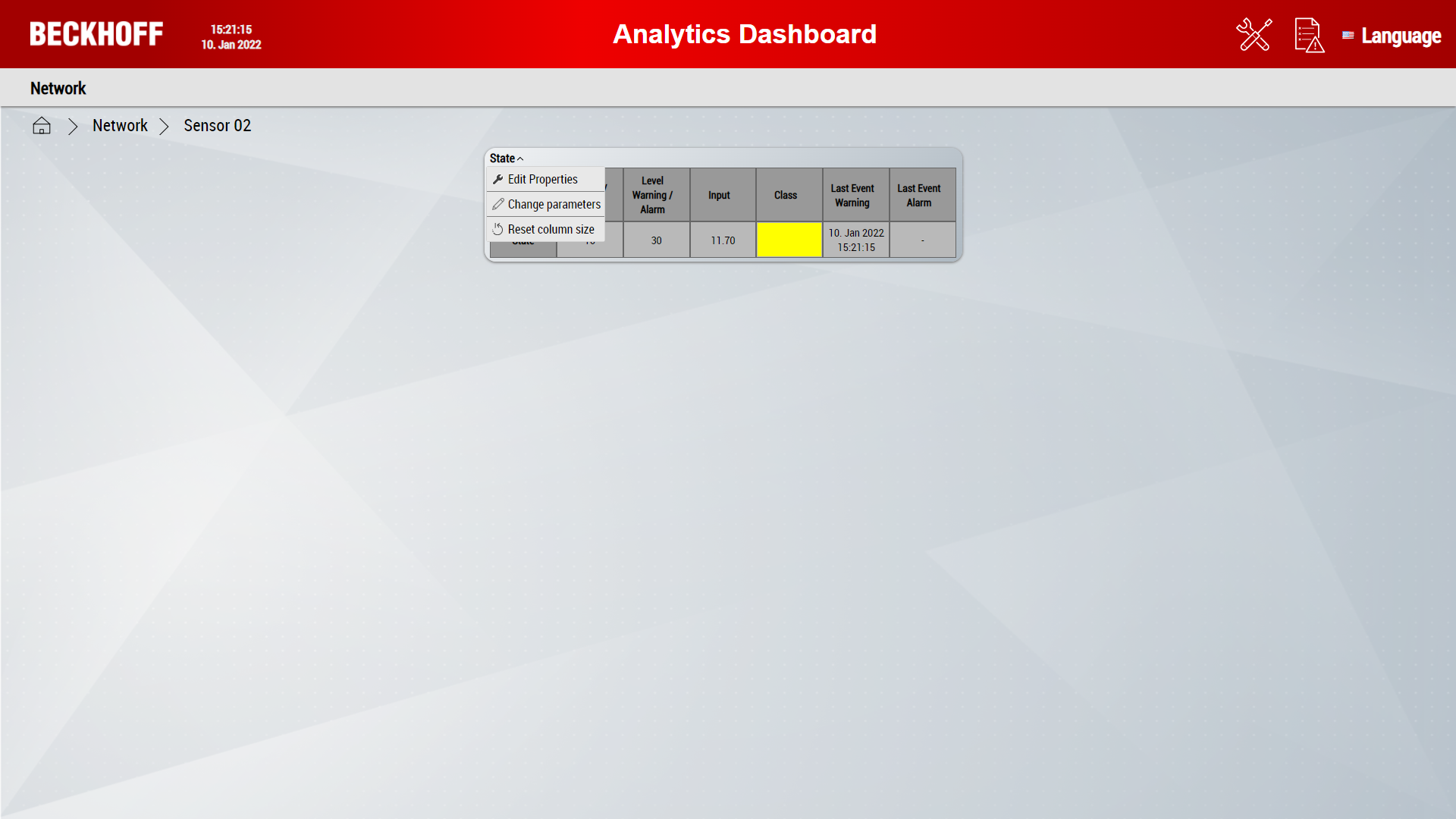 Changing parameters in the browser 1: