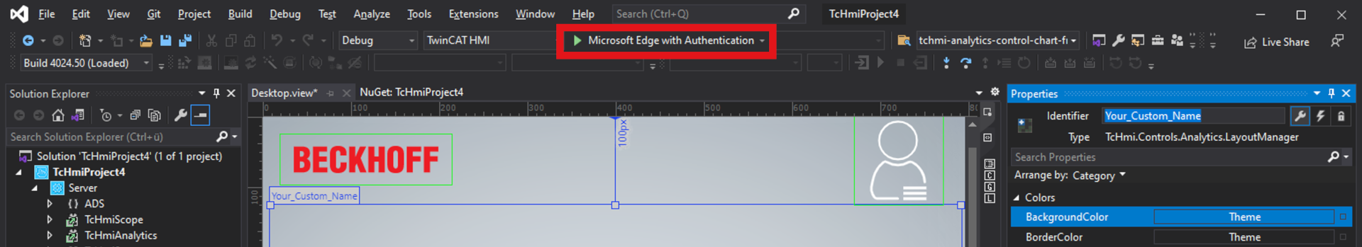 Using the interactive functions in standard TwinCAT HMI projects 5: