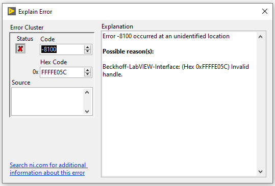 Overview of error codes 1: