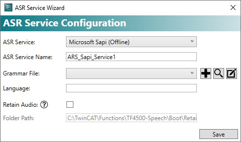 Configuring speech input 6: