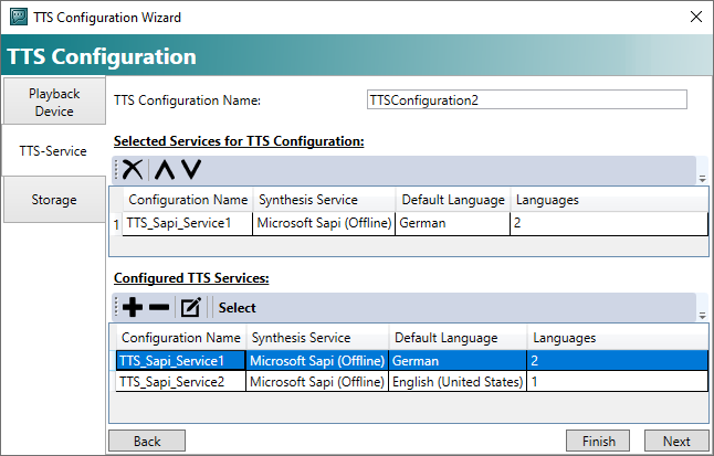 Configuring speech output 10: