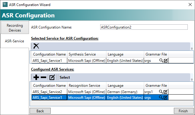 Configuring speech input 11: