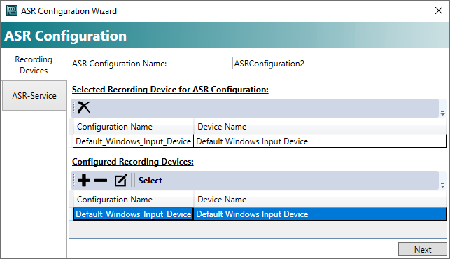 Configuring speech input 4: