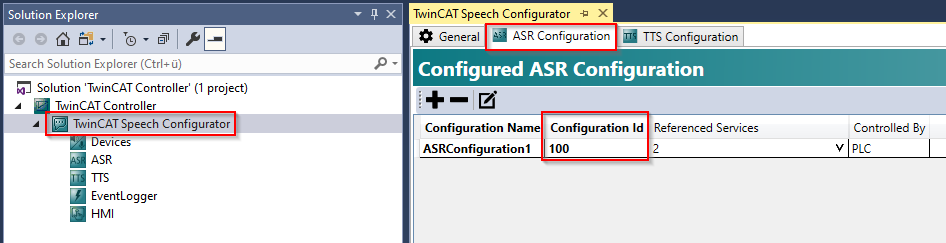 Configuring speech input 12: