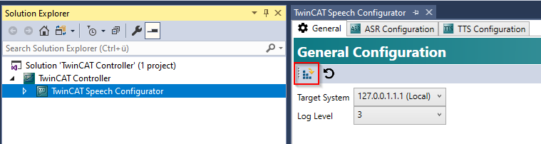 Configuring speech input 13: