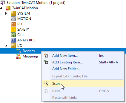 Create AX5000 and NC axis automatically 1: