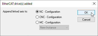 Create AX5000 and NC axis manually 7: