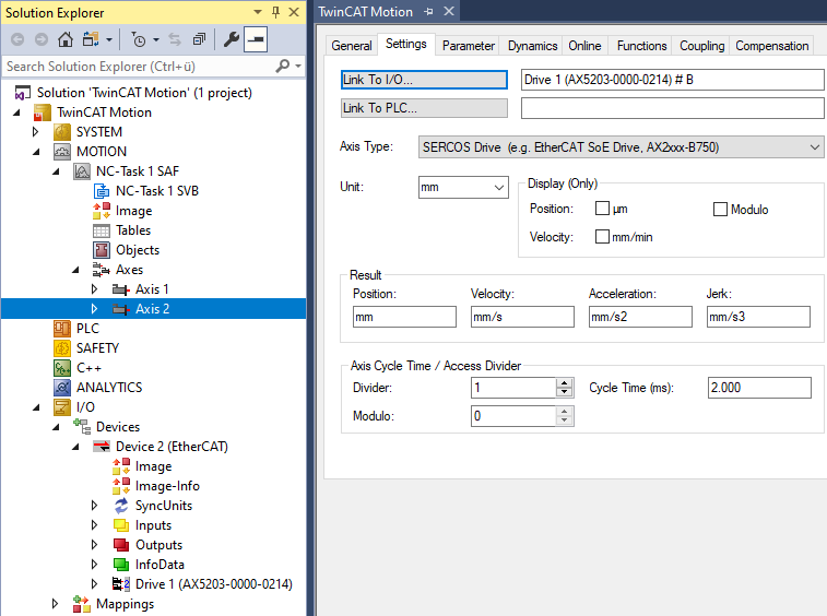 Create AX5000 and NC axis automatically 9: