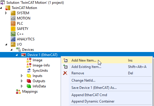 Create AX5000 and NC axis manually 4: