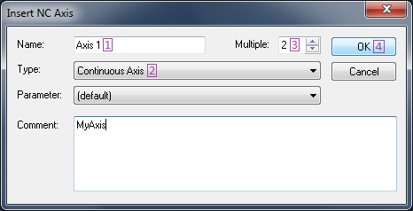 Inserting an NC Configuration 4: