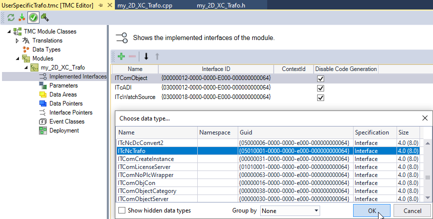 User-specific transformations 7: