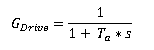 Denominator equivalent time constant for feedforward control of acceleration  (P-AXIS-00226) 1: