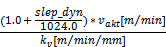 Factor for dynamic position lag monitoring (P-AXIS-00167) 1: