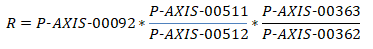 Gearbox ratio denominator (P-AXIS-00512) 1: