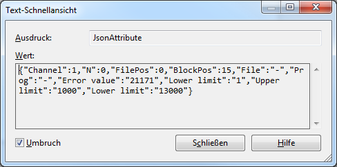 Output format of Event Logger 2: