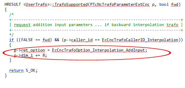 Use of extended options 2: