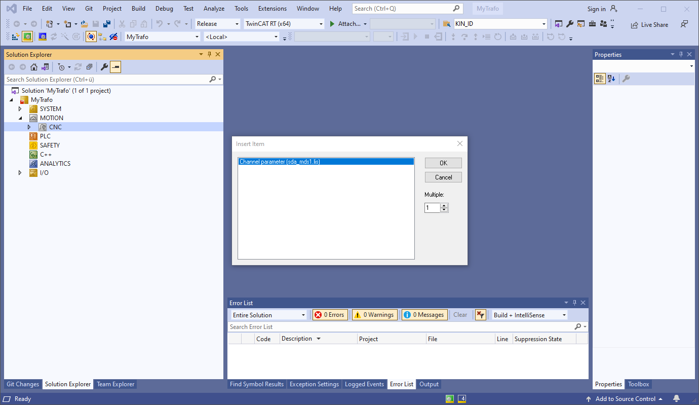 Create new project 4: